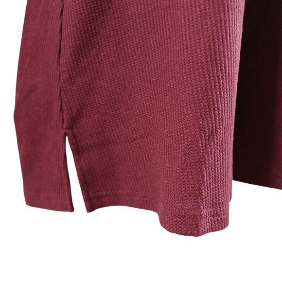 Andree by Unit Boho Embroidered Burgundy Tunic Top Small Floral Aztec Peasant - Picture 6 of 9